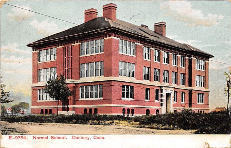 Normal School Danbury Connecticut 1909 postcard