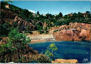 Route de la Corniche France with Bridge Postcard