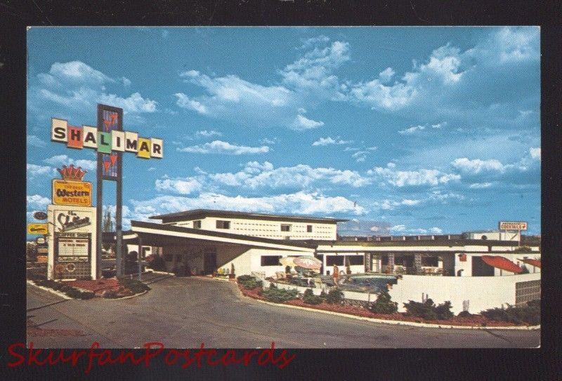 GALLUP NEW MEXICO ROUTE 66 SHALIMAR INN MOTEL VINTAGE ADVERTISING POSTCARD NM