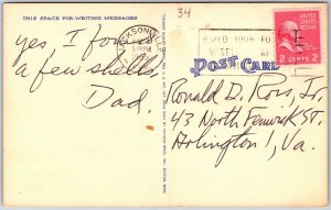 1955 Red Cross Saving Corps Station Jacksonville Beach Florida Posted Postcard