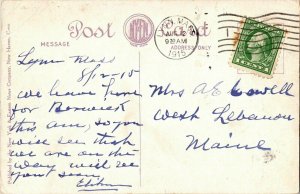 Lake Whitney New Haven Conn WOB Note 1c Stamp Postcard Cancel Postcard Vintage