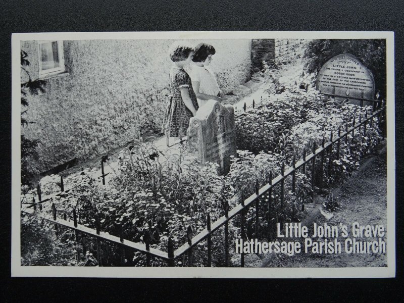 Derbyshire Hathersage LITTLE JOHN'S GRAVE c1960s RP Plain back Postcard