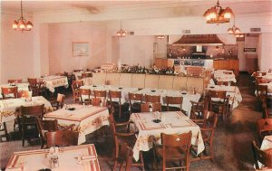 Postcard 1950s Ohio Canton Mergus Restaurant interior occupation 23-11831