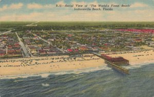 JACKSONVILLE BEACH FLORIDA~LOT OF 4 VINTAGE POSTCARDS-CARS-SURF-AERIAL-BOARDWALK