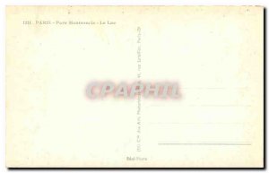 Old Postcard Paris Montsouris Park Lake