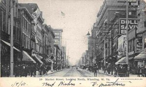 Market Street Looking North Wheeling West Virginia 1908 postcard