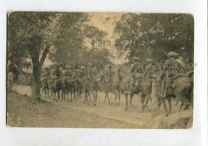 3145818 WWI Russian Horse Patrol in German Village Gruzintsev