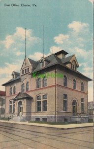 Postcard Post Office Chester PA