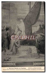 Old Postcard Paris Pantheon Puvis Murals Chavanne Life Sainte Genevieve