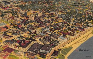 Evansville Indiana 1953 Postcard Aerial View