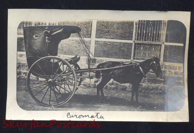 THE PHILIPPINES PHILIPPINE ISLANDS CAROMATA DONKEY DRAWN WAGON PHOTOGRAPH