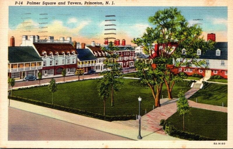 New Jersey Princeton Palmer Square and Tavern 1949 Curteich