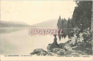 Old Postcard Gerardmer the edge of Lake