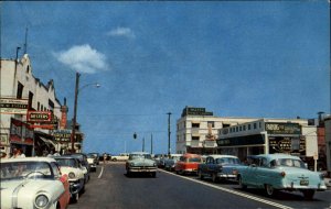 Virginia Beach Virginia VA Classic 1950s Cars Street Scene Vintage Postcard