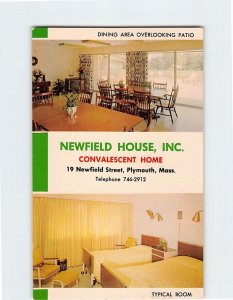 Postcard Newfield House, Inc., Convalescent Home, Plymouth, Massachusetts