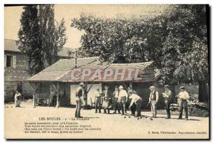 Old Postcard Petanque balls TOP pointer
