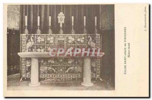 Postcard Ancient Church St. Kiyus Vincennes Altar