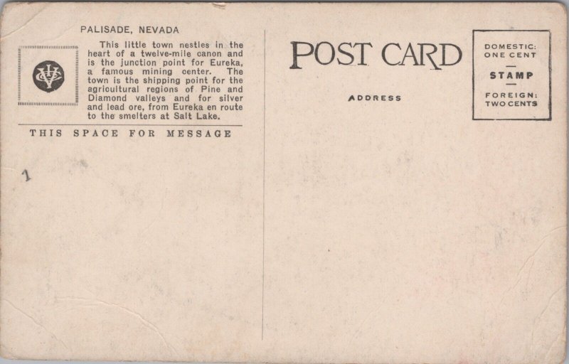 USA Palisade Nevada Ogden Route So. Pac R.R. Postcard 09.81 