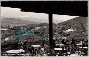 Vienna Austria Kahlenberg Wienerwald Schneeberg View Postcard RPPC H83 as is