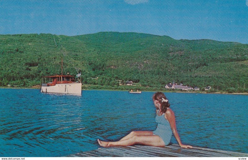 MONT-TREMBLANT, Quebec, Canada, 1950-1960's; The Laurentian's Highest Peak, Lake