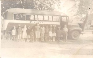 St. Ann's Orphanage, Bus Real Photo Unused light crease right bottom corner, ...