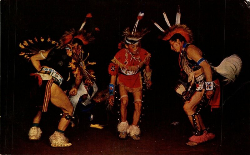 USA Horsetail Dance Taos Pueblo Indian Tribe New Mexico Chrome Postcard 08.65