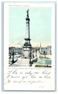 1904 Indiana State Soldier's and Sailors Monument Detroit Photographic Postcard