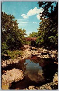 Vtg Connecticut CT Bulls Bridge Over Housatonic River near Kent Covered Postcard