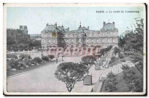 Old Postcard Paris Luxembourg Gardens