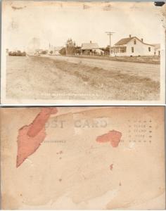 FIRST AVENUE DONNYBROOK NORTH DAKOTA REAL PHOTO POSTCARD street scene RPPC