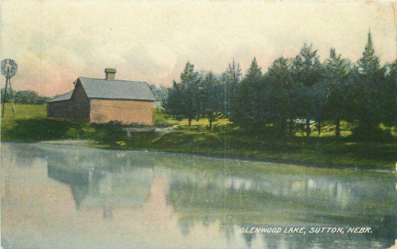 Glenwood Lake Sutton Nebraska C-1910 Wheelock Postcard Lich 1647