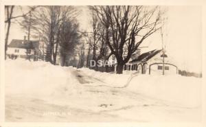 B9/ Jaffrey New Hampshire NH Real Photo RPPC Postcard c1940s Snow Homes