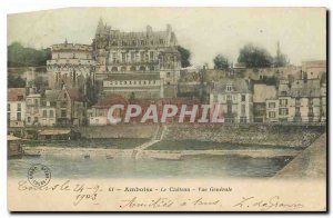 Old Postcard Amboise Chateau general view