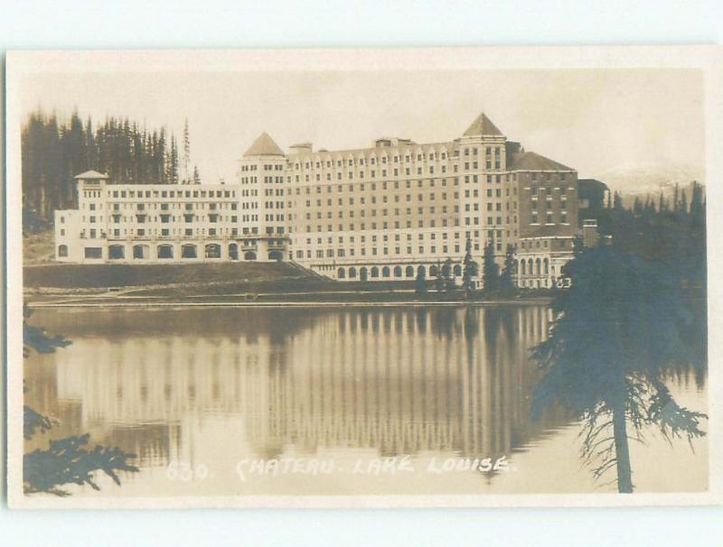 old rppc HOTEL SCENE Lake Louise Alberta AB W0861