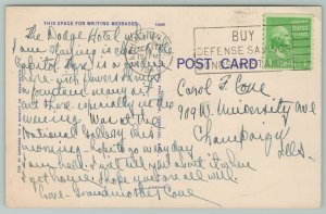 Washington DC~US Capitol From Botanical Gardens~1940s Linen Postcard