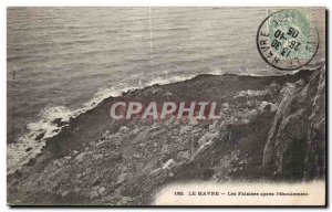 Old Postcard Le Havre Cliffs after i aboulement
