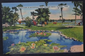 Daytona Beach, FL - Reflections in Waterfront Park - 1938