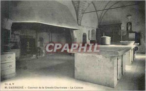 Old Postcard Dauphine Convent of the Grande Chartreuse Kitchen