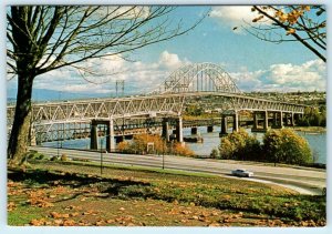 NEW WESTMINSTER, B.C. Canada ~ PATTULLO BRIDGE Fall Scene   4x6 Postcard