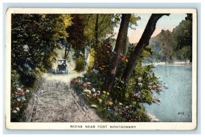 1925 Carriage Scene Near Fort Montgomery Posted Vintage Postcard 