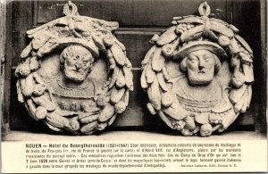 Postcard Rouen Hôtel Bourgtheroulde Medallions Francis I Henry VIII