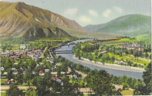 Colorado River at Glenwood Springs Colorado Naval Hospital in Background