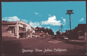 California Street View JULIAN with older cars Store Fronts - Chrome 1950s-1960s