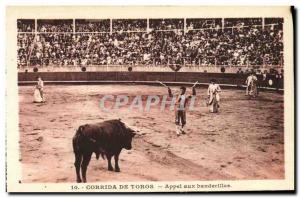 Old Postcard Sport Spain Bullfight Toro Bull banderillas Calling