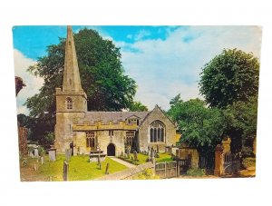 Parish Church Of St. Michael & All Angels Stanton Worcestershire Vtg Postcard