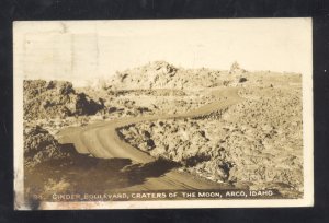 RPPC ARCO IDAHO CRATERS OF THE MOON CINDER BLVD VINTAGE REAL PHOTO POSTCARD