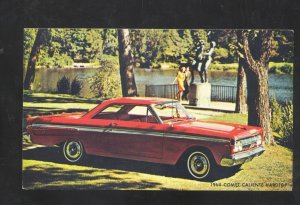 1964 MERCURY COMET CALIENTE VINTAGE CAR DEALER ADVERTISING POSTCARD