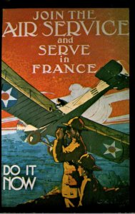 Military Poster World War I Join The Air Service and Serve In France