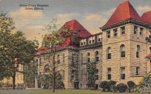 Joliet, IL Illinois   SILVER CROSS HOSPITAL   ca1940's Curteich Linen Postcard