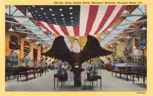 NEWPORT NEWS VIRGINIA~MARINER'S MUSEUM-LOT OF 5 POSTCARDS 1940s